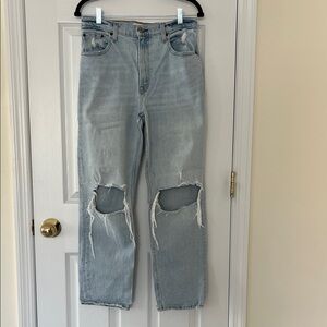 Abercrombie & Fitch Light Blue Straight Leg Jeans